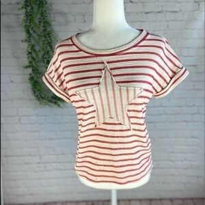 𝅺style and Co Petites Sport Cotton Star Striped Shirt PM